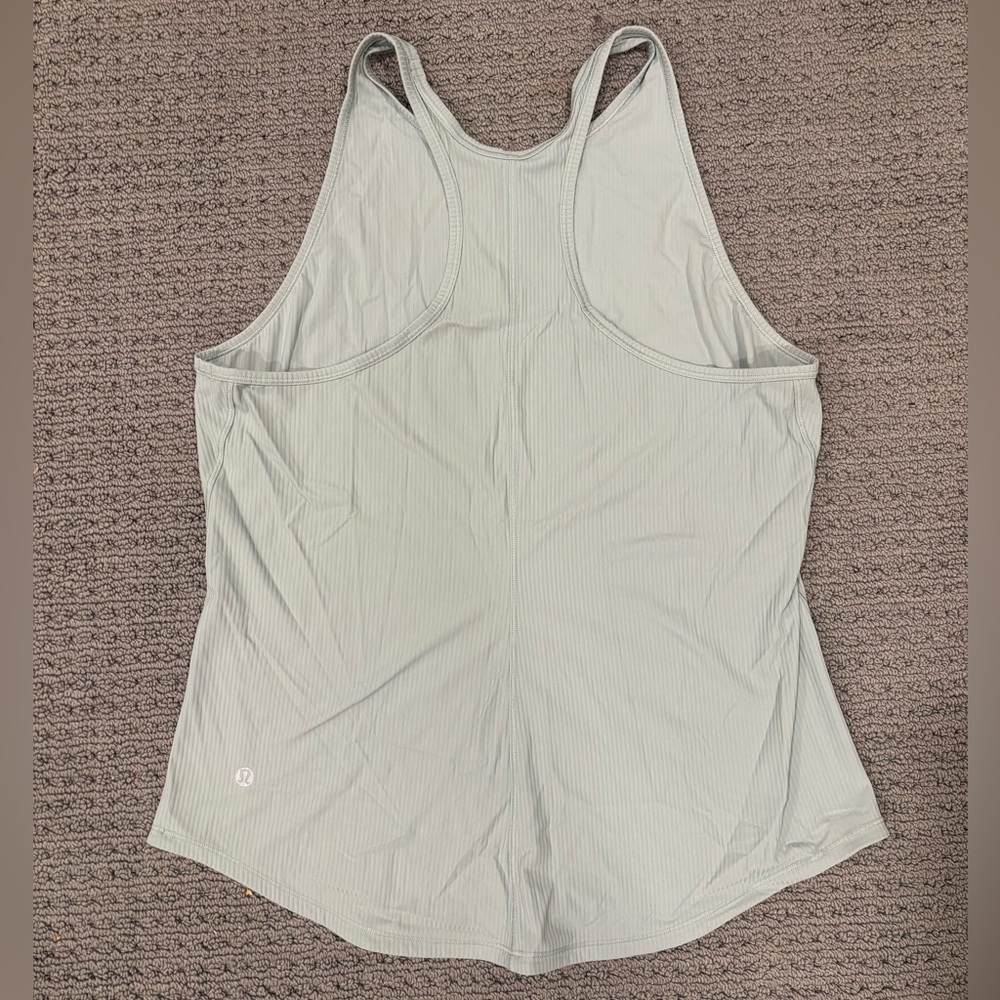 LULULEMON Teal Racerback Tank Size 6 Ribbed